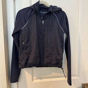 Outdoor Voices Navy Frostknit Windbreaker Pullover Jacket